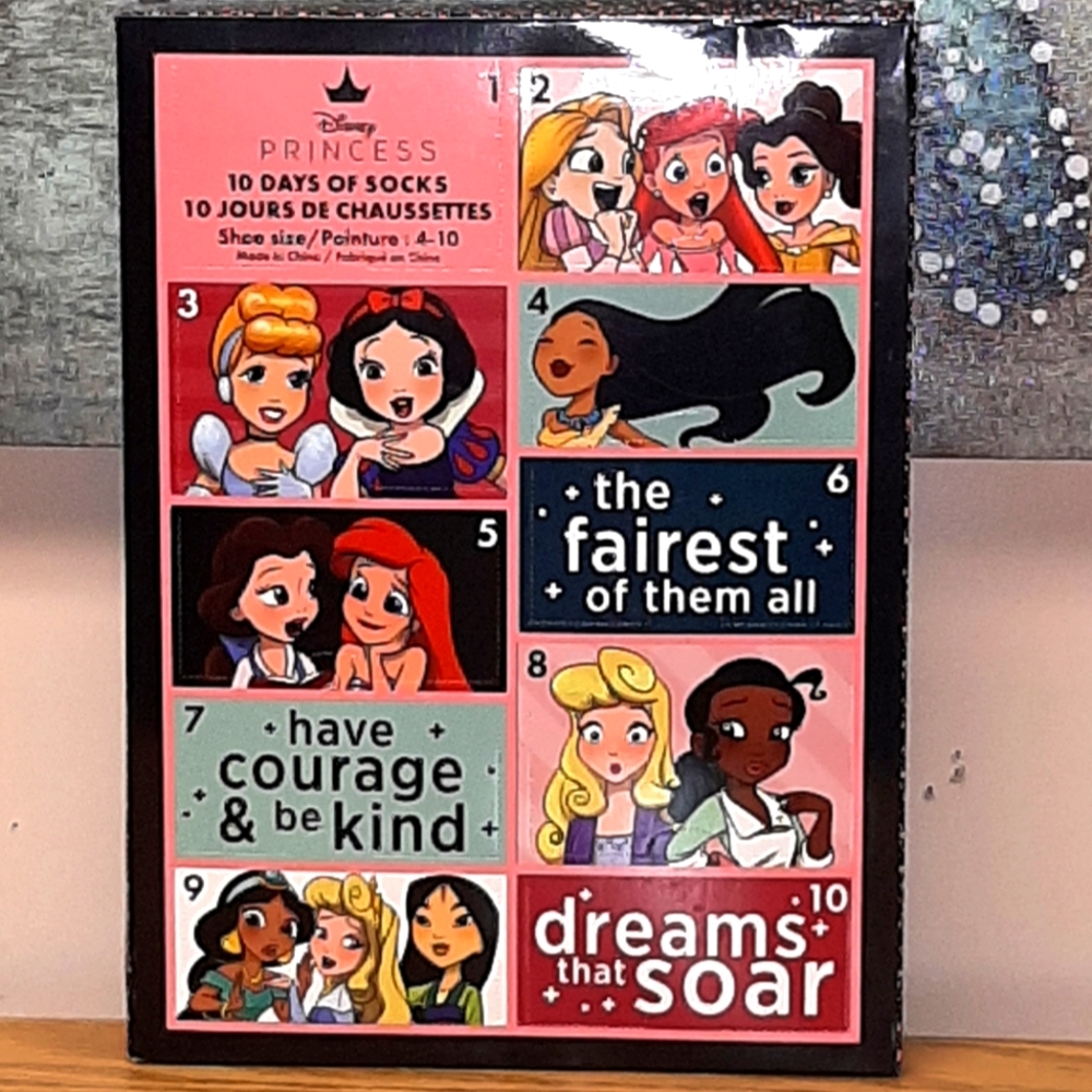 Disney Princess 10 Days of Socks NWT